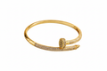 Zircon Geometric Stud Oval Openable Bracelet