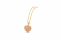 Pink Cherub Heart Necklace
