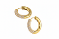 Sparkling Zircon Small Hoop Earrings