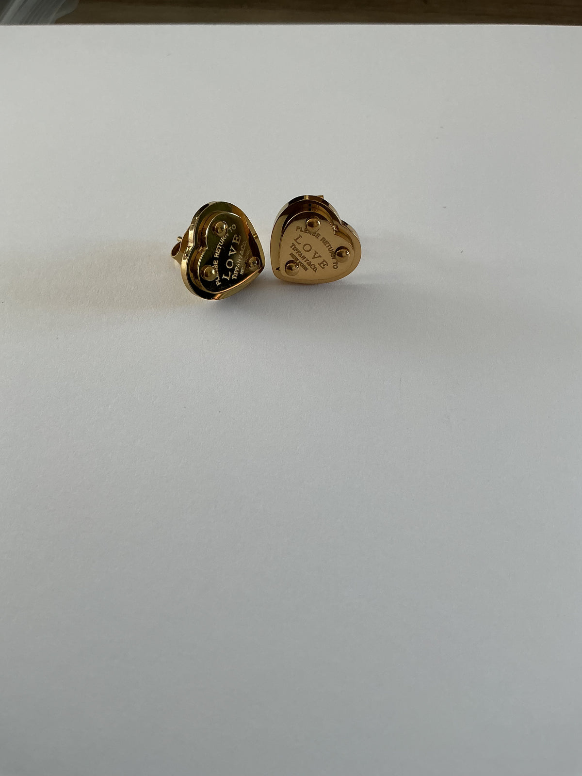 Gold Inspired Double Heart Stud