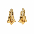 Star Charm Hoop Earrings
