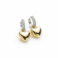 Heart Charm Hoop Earrings