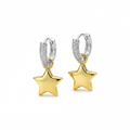 Star Charm Hoop Earrings